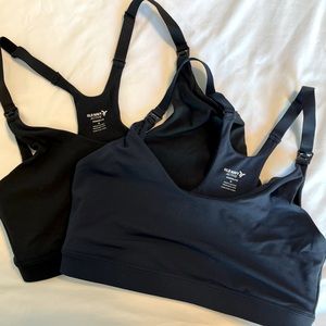 Two Old Navy Nursing Racerback Sports Bras